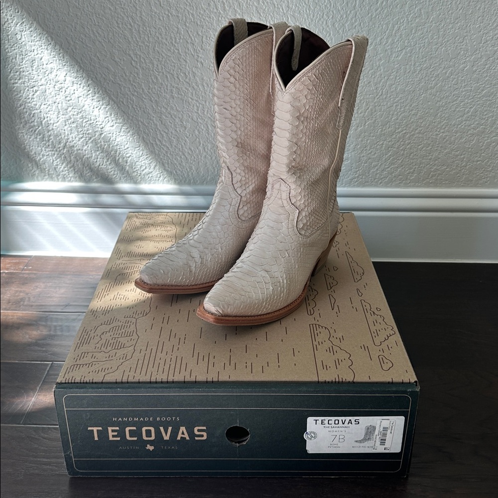 Tecovas Women's Python Cream Boots